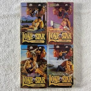 Vintage Lone Star Action Western Romance Novel x4